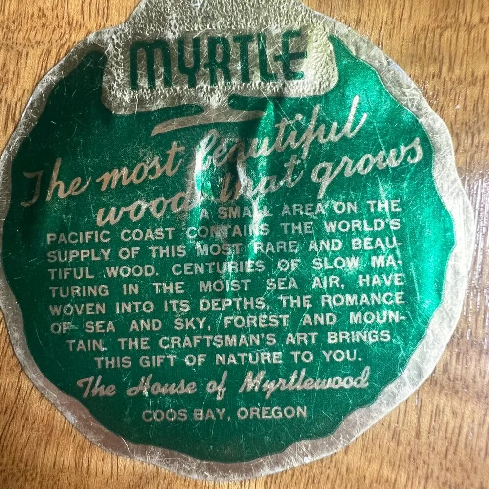Myrtle Wooden Bowl from The House of Myrtlewood Coos Bay, Oregon VINTAGE - Picture 6 of 6